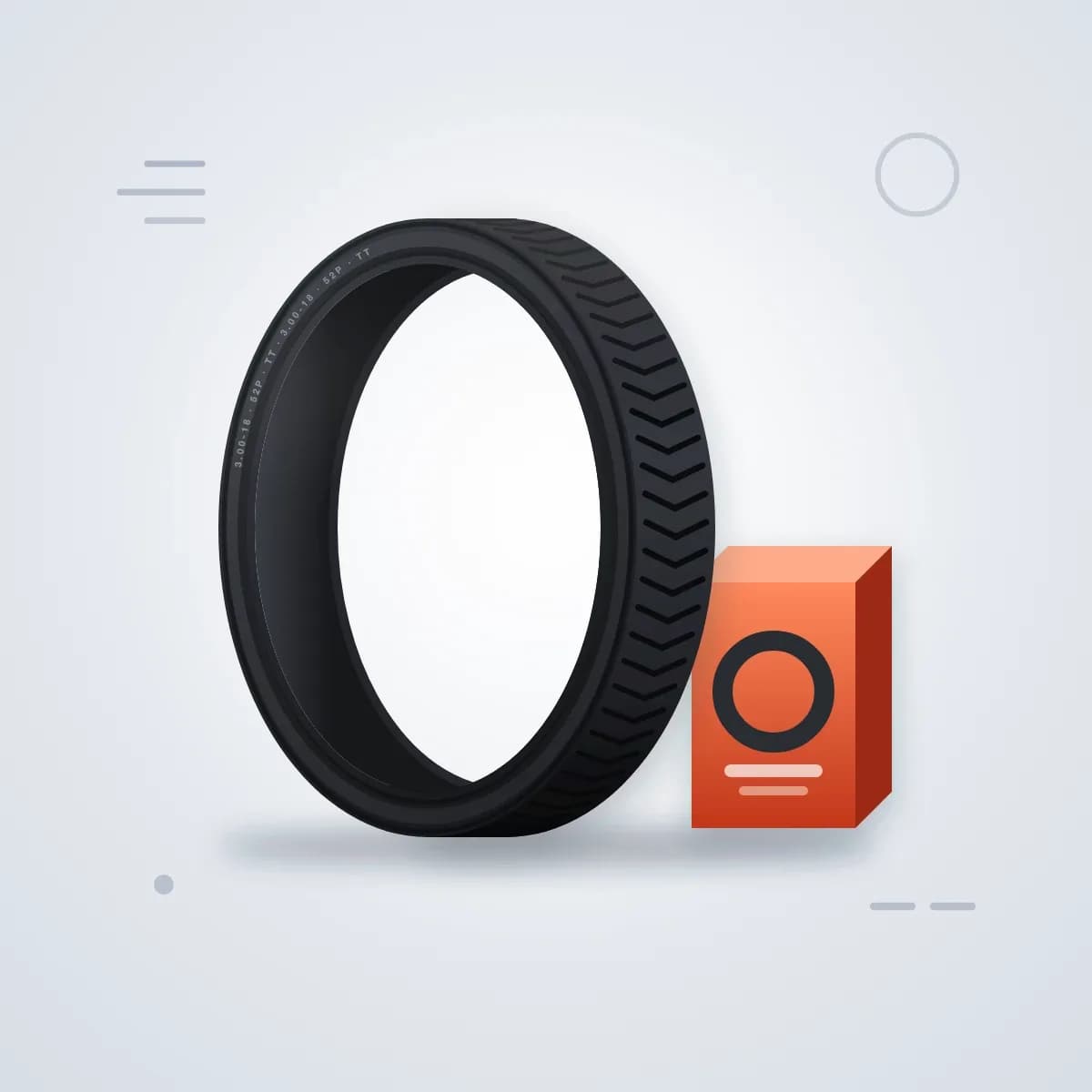 تایر موترسایکل 3.00-18 با تیوب